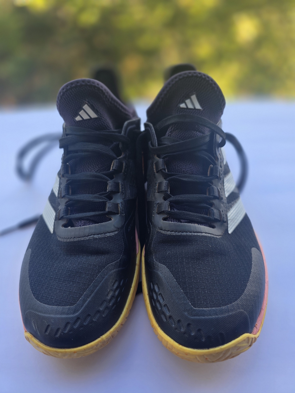 Adidas Men’s Black Running Shoes with Yellow Sole